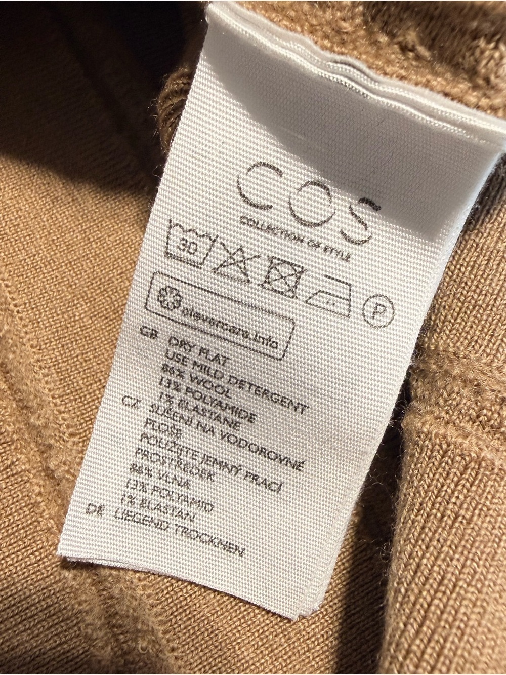 COS Brown Ribbed Turtleneck Mini Dress - Picture 4 of 6